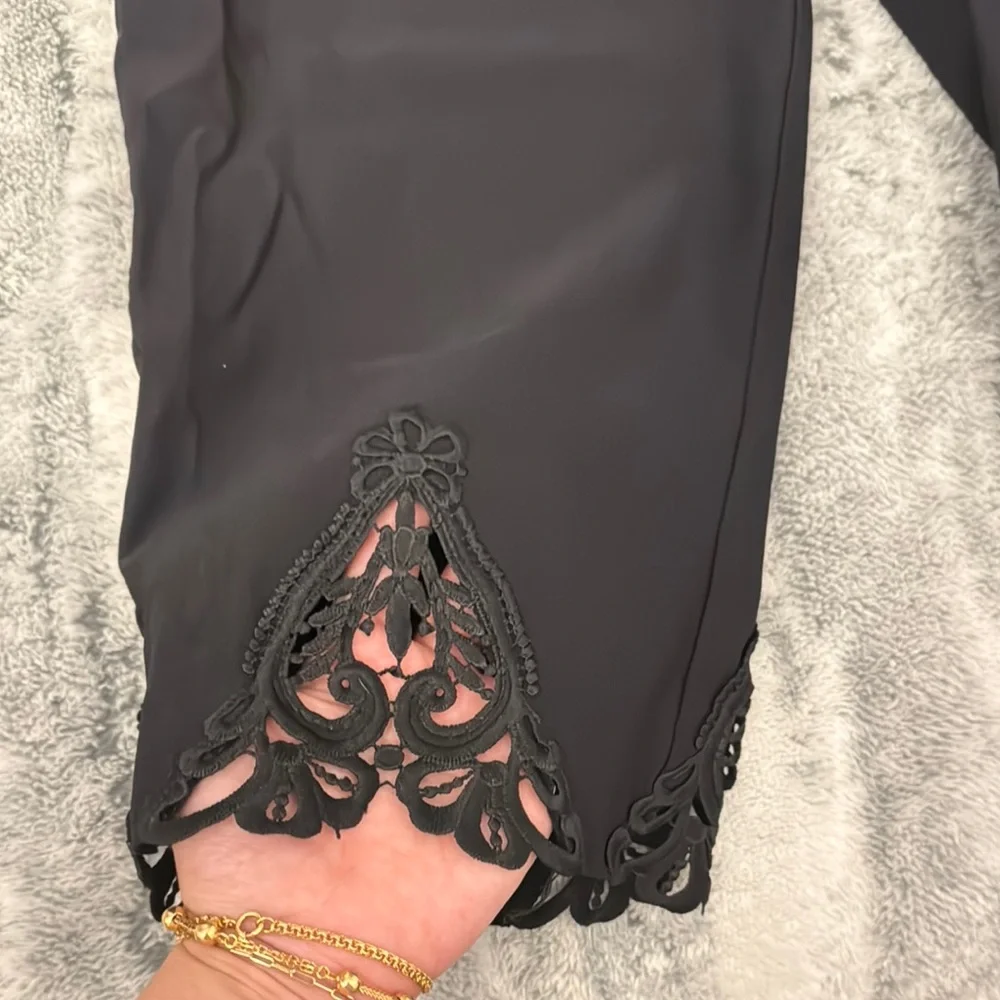 Charter Club Black‎ Bermuda Shorts with Elegant Scalloped Hem